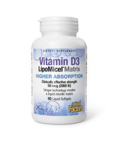 Natural Factors Vitamin D3 LipoMicel Matrix - Front view