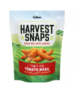 Harvest Snaps Red Lentil Snack Crisps Tomato Basil - Front view