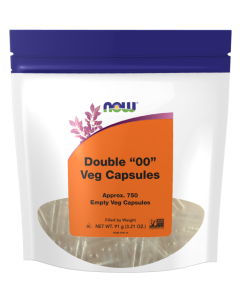 NOW Foods Empty Capsules, Vegetarian, Double "00" - 750 Veg Capsules