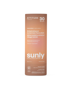 Attitude Tinted Mineral Sunscreen Face Stick SPF 30 Unscented - Front view