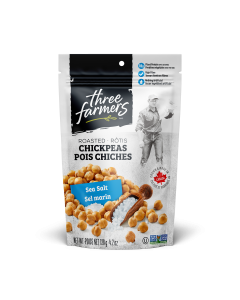 Three Farmers Sea Salt Roasted Chickpeas - Front view