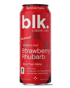 Blk Water Sparkling Strawberry Rhubarb Can, 16.9 oz.