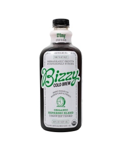 Bizzy Organic Espresso Blend Unsweetened Cold Brew Coffee, 48 oz.