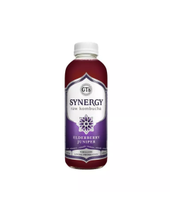 GT's Synergy Elderberry Juniper Raw Kombucha - Front view