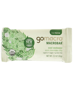 GoMacro Mint Chocolate Chip Protein Macrobar - Front view