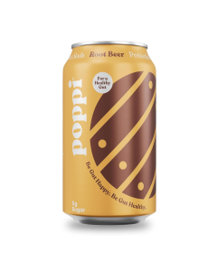 Poppi Root Beer Prebiotic Soda - Front view