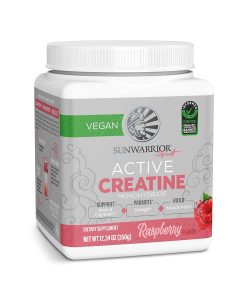 Sunwarrior Active Creatine Monohydrate Powder Raspberry - Front view