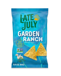 Late July Snacks Garden Ranch Tortilla Chips - Front view