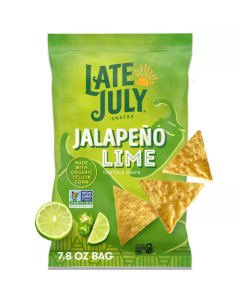 Late July Snacks Jalapeno Lime Tortilla Chips - Front view