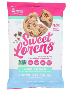 Sweet Loren's Less Sugar Chocolate Chunk Cookie Dough, 12 oz. 