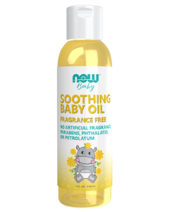 NOW Foods Soothing Baby Oil, Fragrance Free - Front view