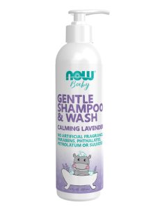 NOW Foods Gentle Baby Shampoo & Wash, Calming Lavender - Front view