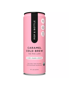 Pop & Bottle Caramel Cold Brew Oat Milk Latte - Front view