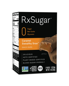 RxSugar Plant Based Caramel Swealthy Snax Bar - Front view