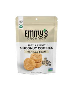 Emmy's Organics Vanilla Bean Coconut Cookies - Front view