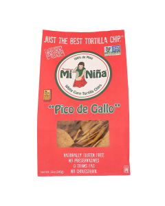 Mi Nina White Corn Pico De Gallo Tortilla Chips - Front view