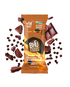 Bhu Foods Protein Bar Double Dark Chocolate Chip Cookie Dough - Front view