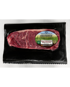 Thousand Hills Lifetime Grazed Grass Fed New York Strip Beef Steak - Front  view