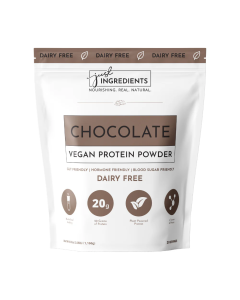 Just Ingredients Vegan Chocolate Protein Powder - Front view