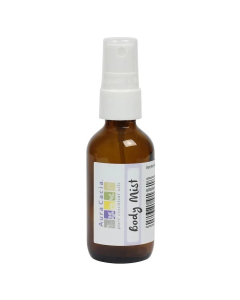 Aura Cacia Empty Amber Mister Bottle with Writeable Label - Front view