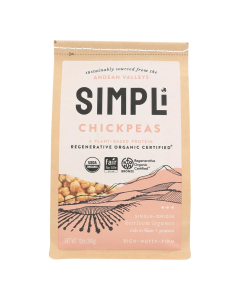 SIMPLi Regenerative Organic Certified Chickpeas - Front view