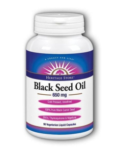 Heritage Black Seed Oil 650 mg, 90 Capsules