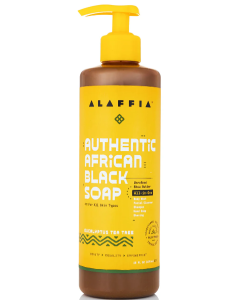 Alaffia Authentic African Black Soap, Eucalyptus Tea Tree, 16 fl. oz.