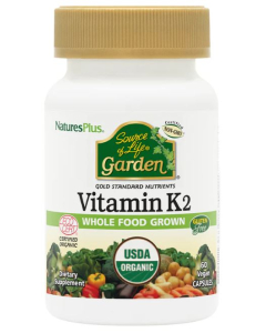 Nature's Plus Source of Life Garden Vitamin K2 120MCG, 60 Veg Capsule