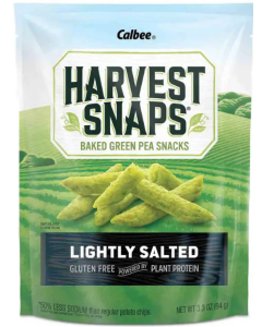 Harvest Snaps Lightly Salted Green Pea Snack Crisps, 3.3 oz.