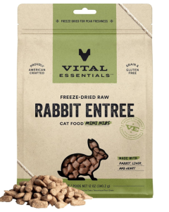 Vital Essential Essentials Cat Food Freeze Dried Mini Nibs Rabbit - Front view