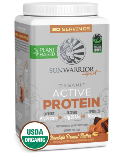 Sunwarrior Organic Active Protein Chocolate Peanut Butter - Front view