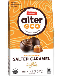 Alter Eco Dark Chocolate Salted Caramel Truffles, 4.2 oz