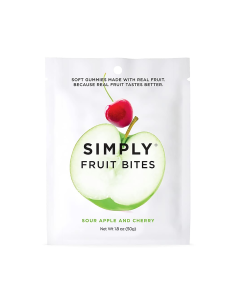 Simply Gums Sour Apple Cherry Gummies - Front view