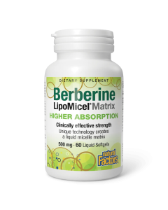 Natural Factors Berberine LipoMicel Matrix 500 mg - Front view