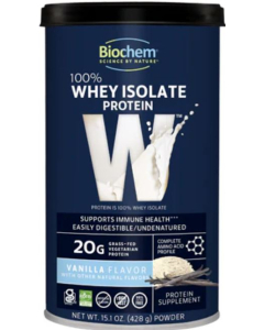 BioChem Vanilla 100% Whey Isolate Protein, 15.1 oz.