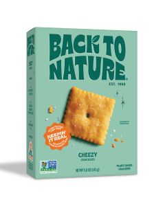 Back To Nature Cheddalicious Cheese Flavored Crackers - Front view