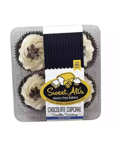 Sweet Ali's Dairy Free Chocolate Cupcake with Vanilla Frosting, 4-Pack