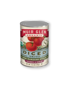 Muir Glen Diced Tomatoes San Marzano Style with Basil & Garlic