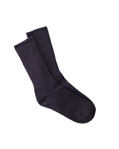 Maggie's Organic Classic Cotton Crew Sock, Eggplant Color