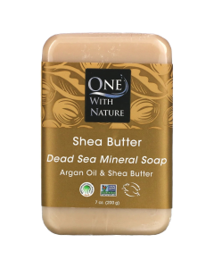 One With Nature Shea Butter Bar Soap - Front view