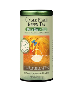 The Republic of Tea Ginger Peach Green Tea Bags - Front view