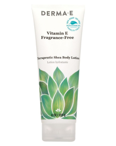 Derma E Shea Body Lotion, Fragrance-Free & Therapeutic - Bottle