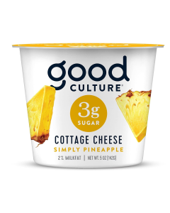 Good Culture 3g Sugar Simply Pineapple Cottage Cheese - Front view