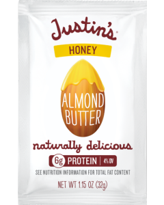 Justin's Almond Butter Squeeze Pack, Honey, 1.15 oz. 