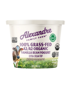 Alexandre Family Farm Organic Regenerative A2/A2 Vanilla Yogurt - Front view