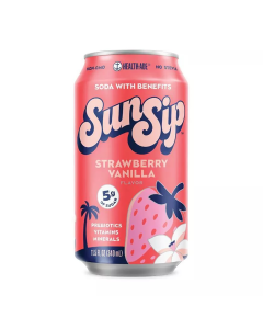 Health-Ade SunSip Strawberry Vanilla Soda - Front view