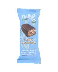 Nelly's Organics Chunky Almond Butter Bar - Front view