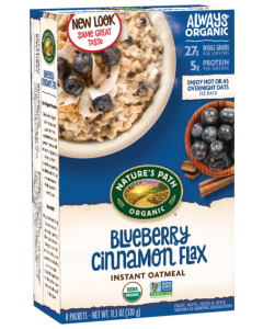 Nature's Path Organic Blueberry Cinnamon Flax Instant Oatmeal, 8 Packets