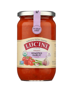 Lucini Organic Roasted Garlic Marinara Sauce - Front view