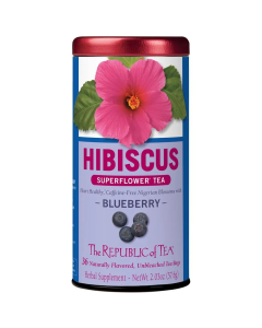 The Republic of Tea Hibiscus Blueberry Tea Bags - Front view